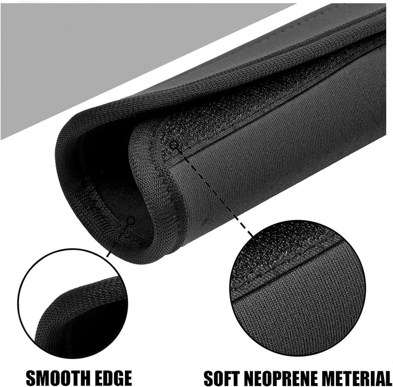 AUXBC Luggage Handle Wraps, Soft Travel Bag Handle Cover, Padded Handle Grip, Suitcase Tags Identifiers for Travel Accessories, Black, 2Pcs - Image 3